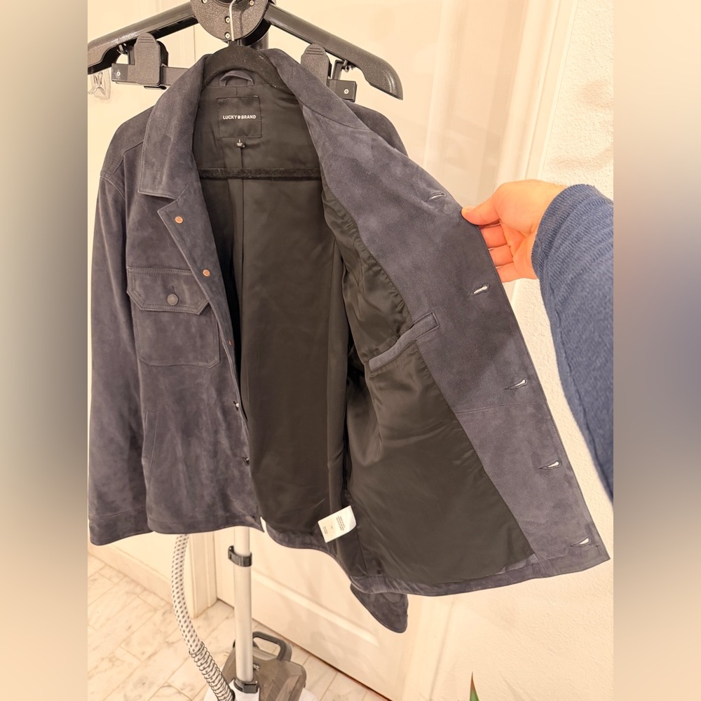 Lucky Brand Men's Suede Shirt Jacket - Picture 10 of 16